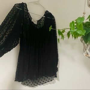 *SOLD* Black See-through Blouse